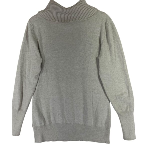 MEXX Gray Argyle Cowl Neck Pullover cotton  Sweater beige Women size large - Picture 5 of 13
